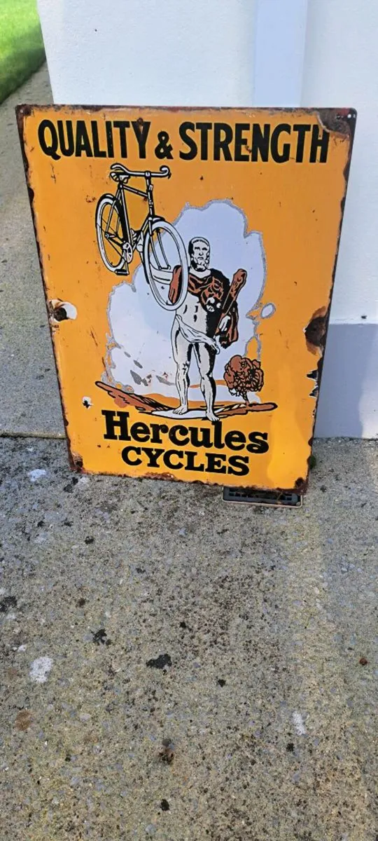 Large  bicycle  metal sign