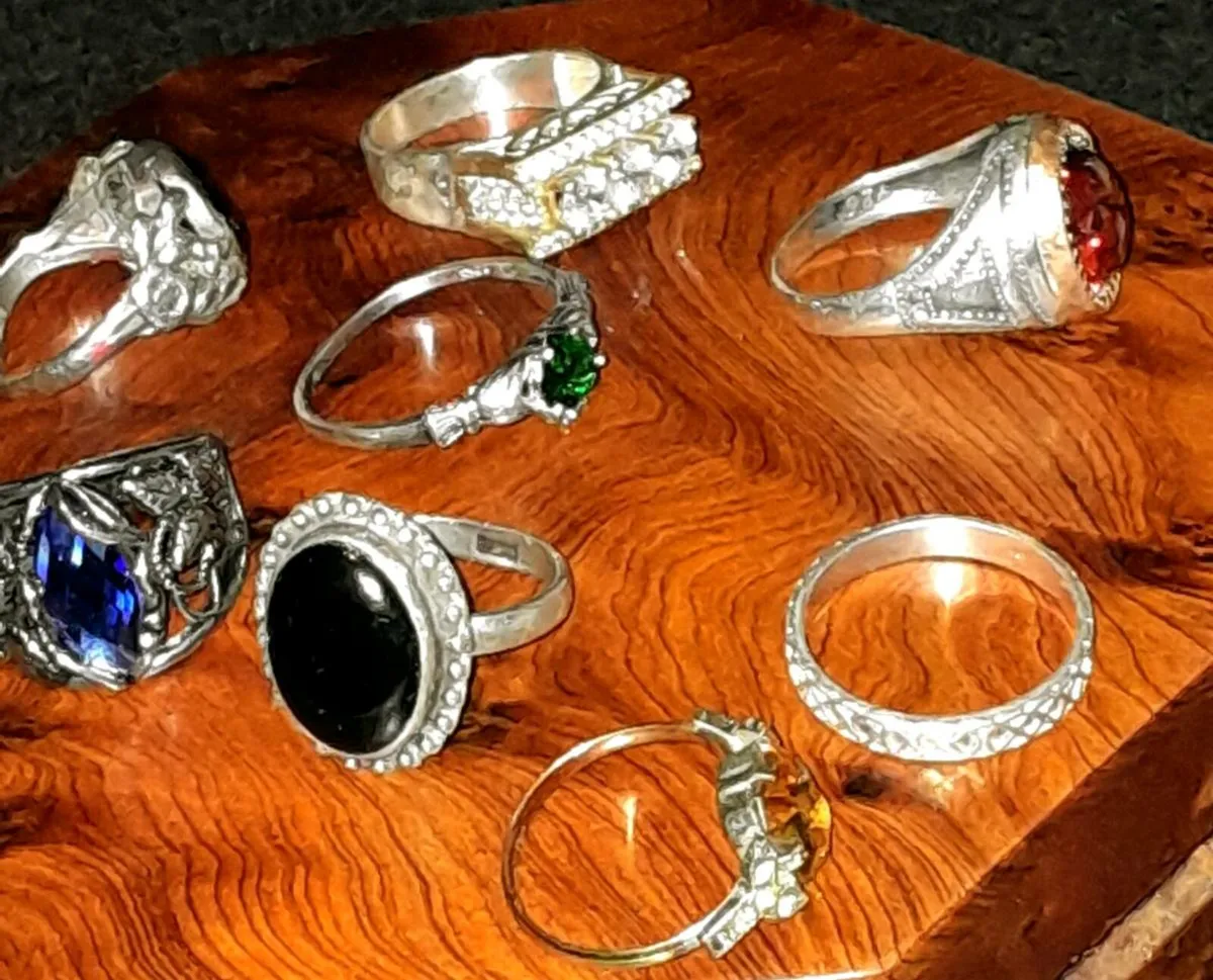 Sterling silver rings lot,price for all - Image 2