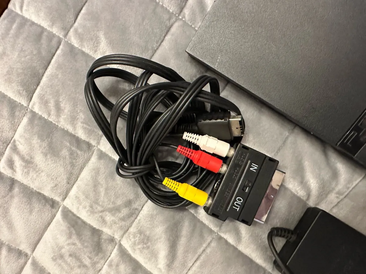 PlayStation 2 Slim Console & Cables & Games - Image 2