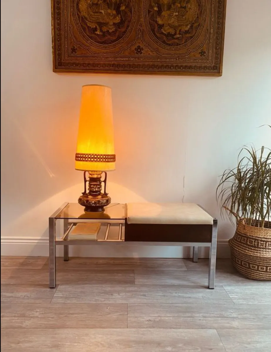 Mid Century Telephone Hall Table - Image 4