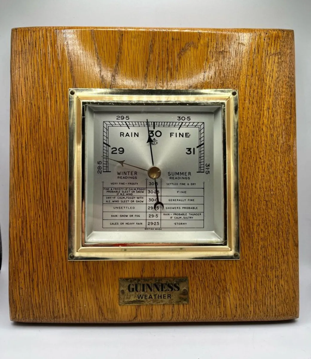 Guinness oak barometer - Image 1