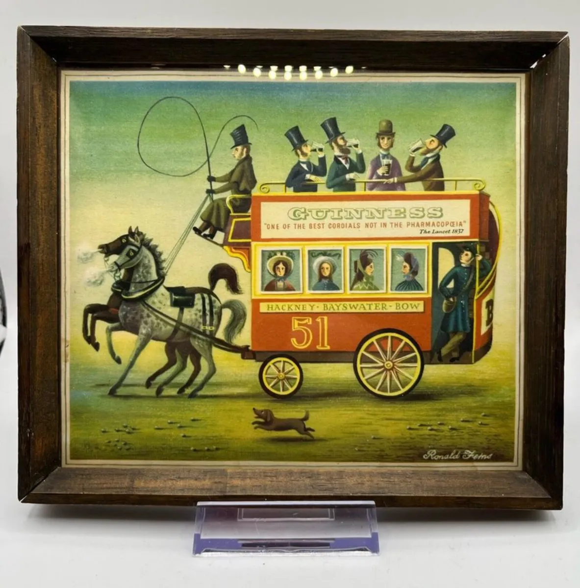 Vintage Guinness framed pub print - Image 1