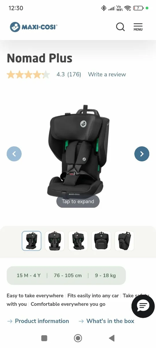 Maxi Cosi Travel car seat - Image 1