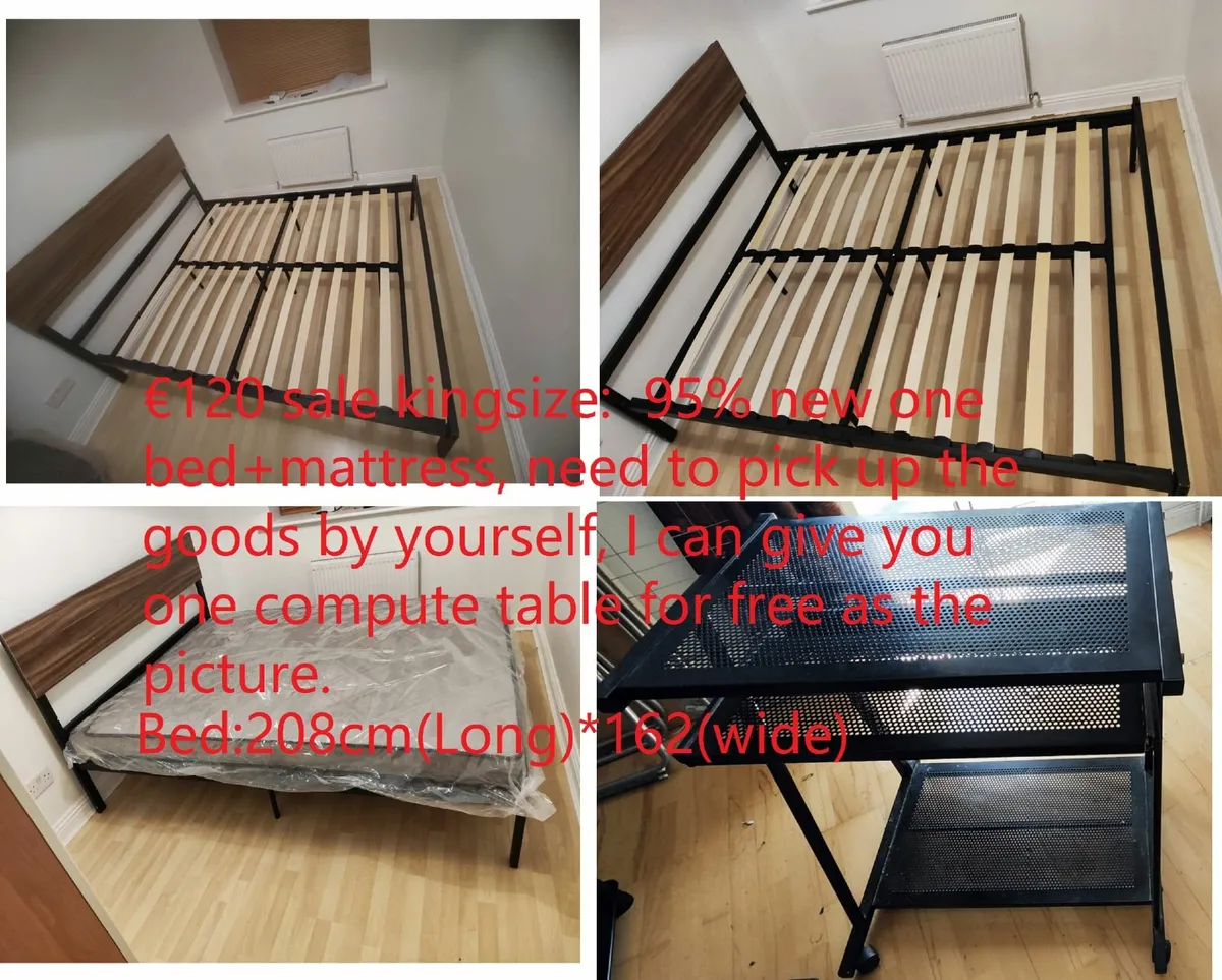 King Size bed & Mattress - Image 2