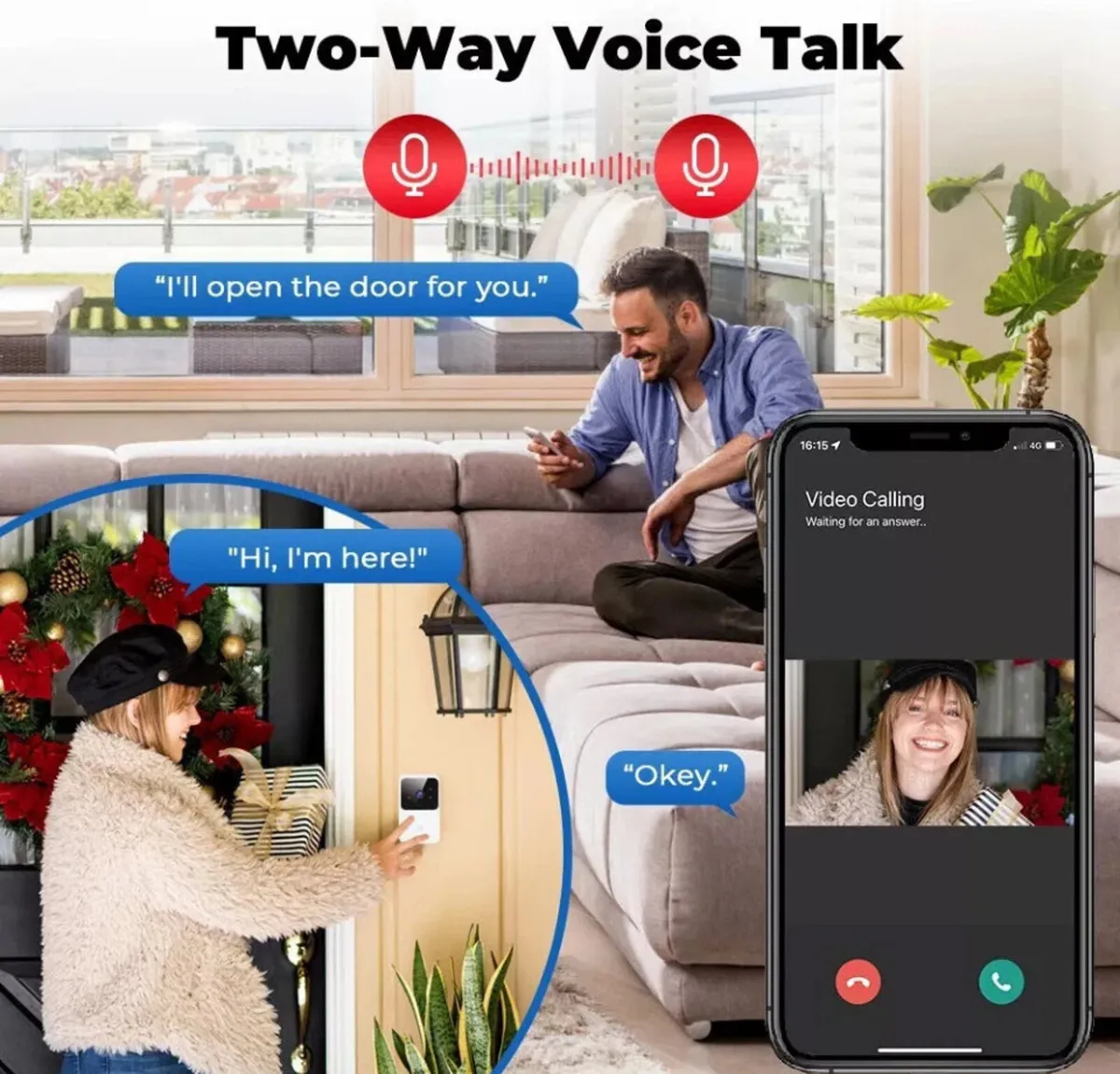 NEW Smart Wireless WiFi Video Doorbell - Image 4