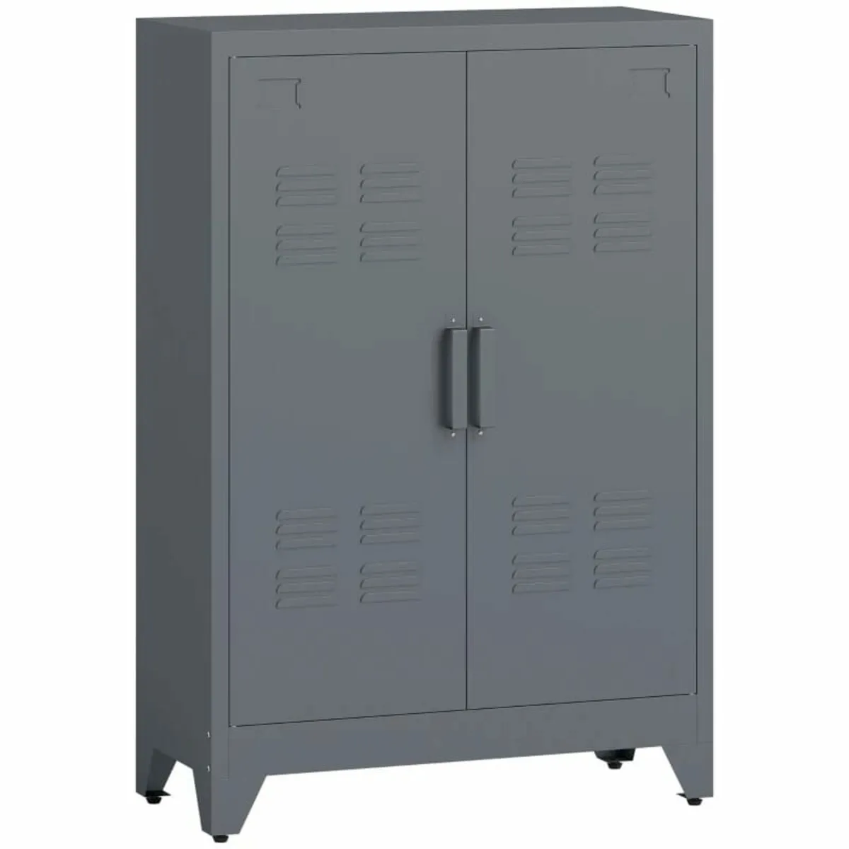 Filing cabinet with louver doors, storage cabinet, - Image 1