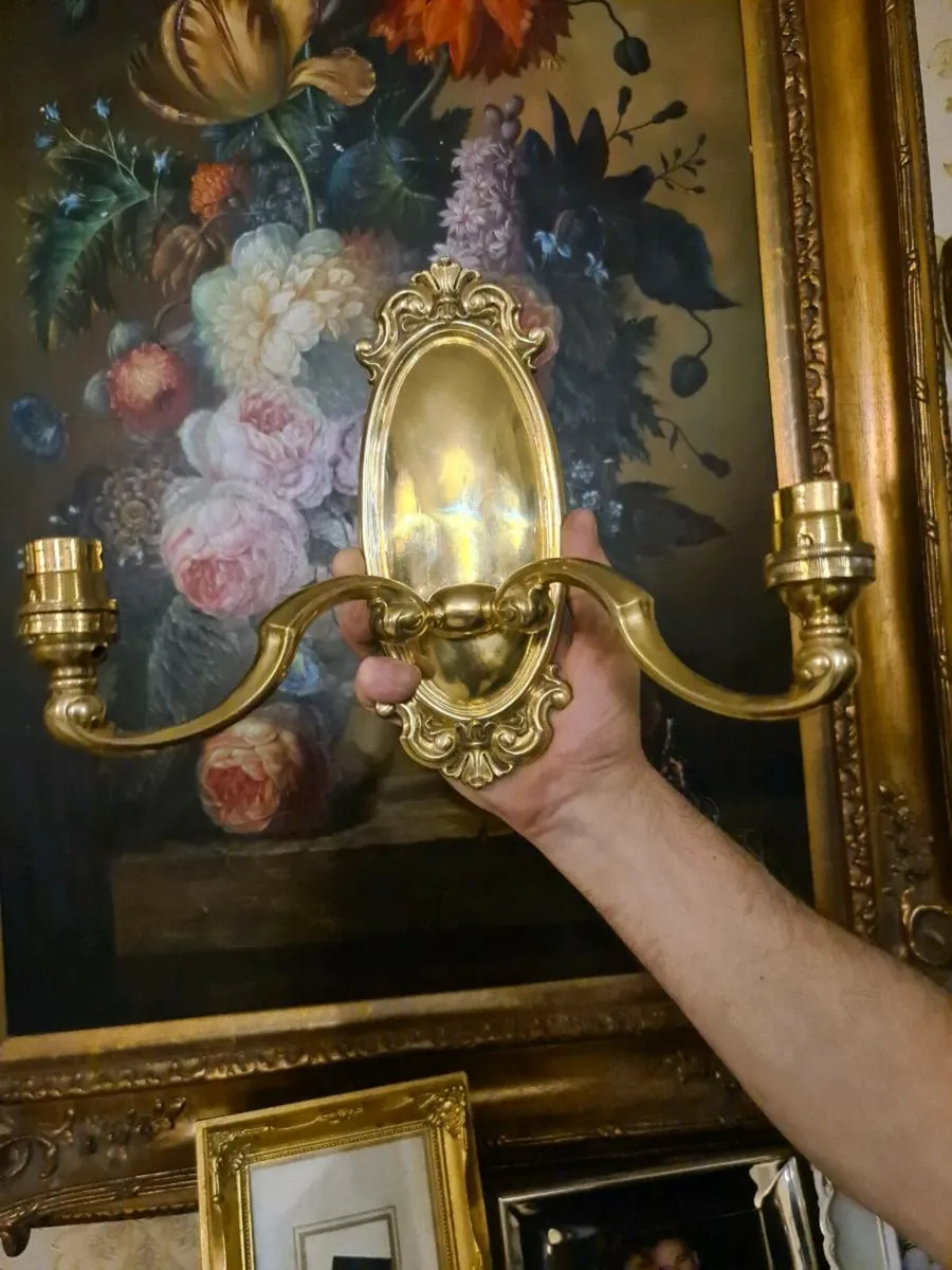 Vintage brass lights - Image 2