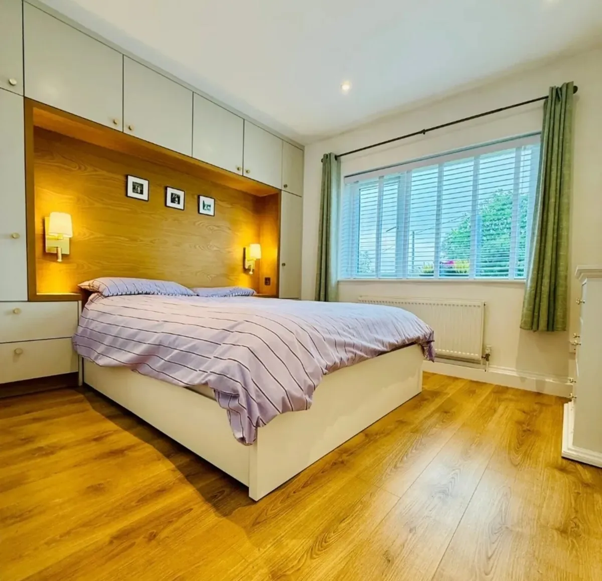 King size bed frame with storage - Image 3