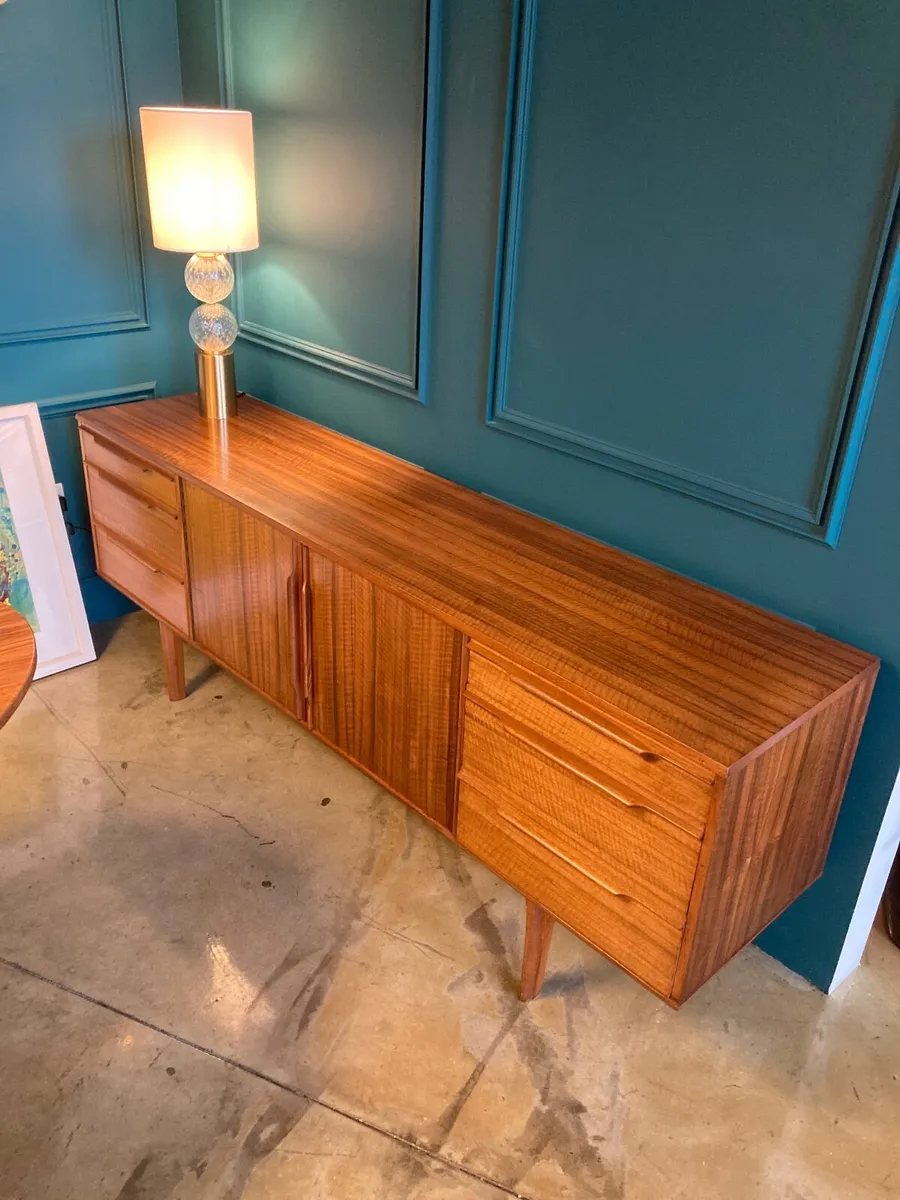 Mid Century Walnut and Teak Sideboard circa 1960s - Image 2