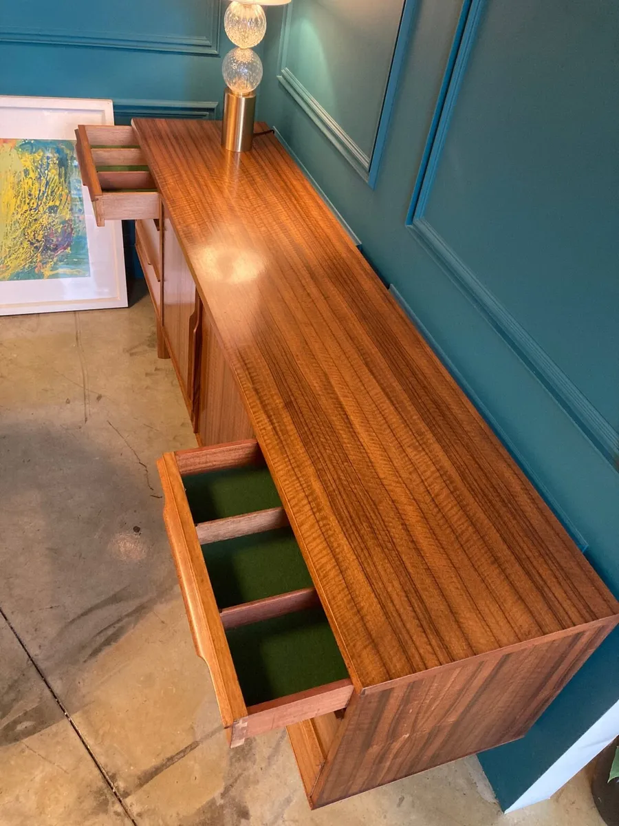 Mid Century Walnut and Teak Sideboard circa 1960s - Image 3