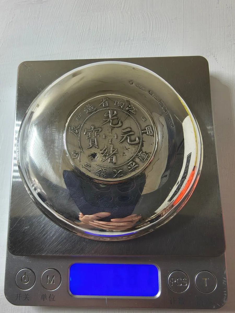 Heavy (67g) Chinese Sterling Silver Coin Dish - Image 2