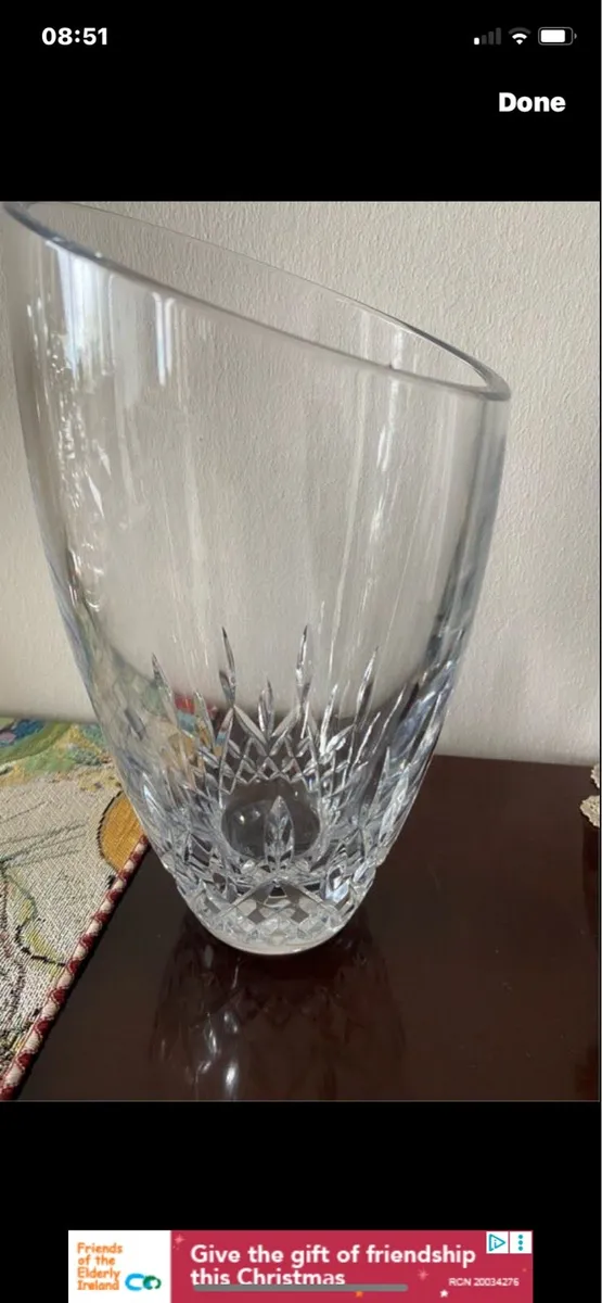 Waterford Crystal Lismore Essence Angular Vase - Image 1