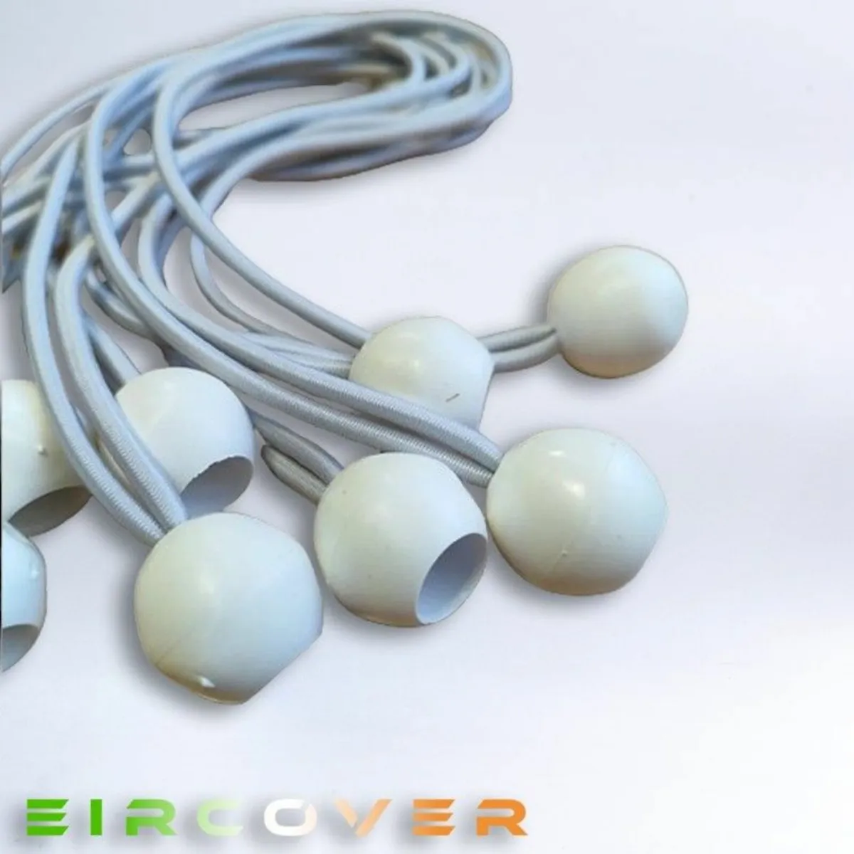 Large white bungee ball ties, 30cm ( 10 pk ) - Image 3