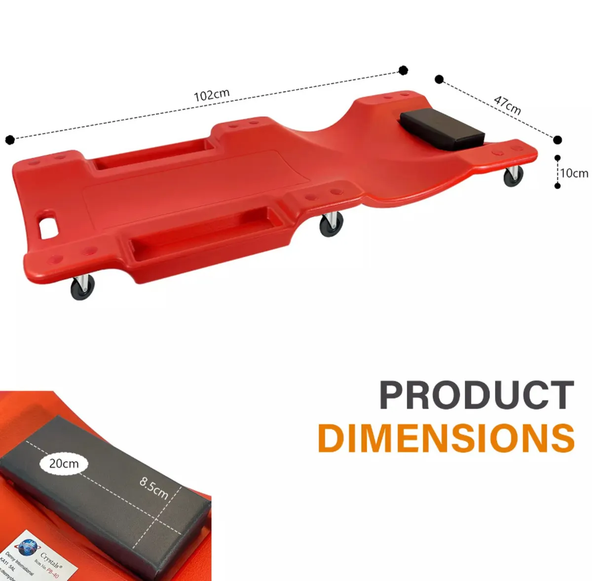 NEW 40” inch Rolling Mechanics Crawler Board - Image 2