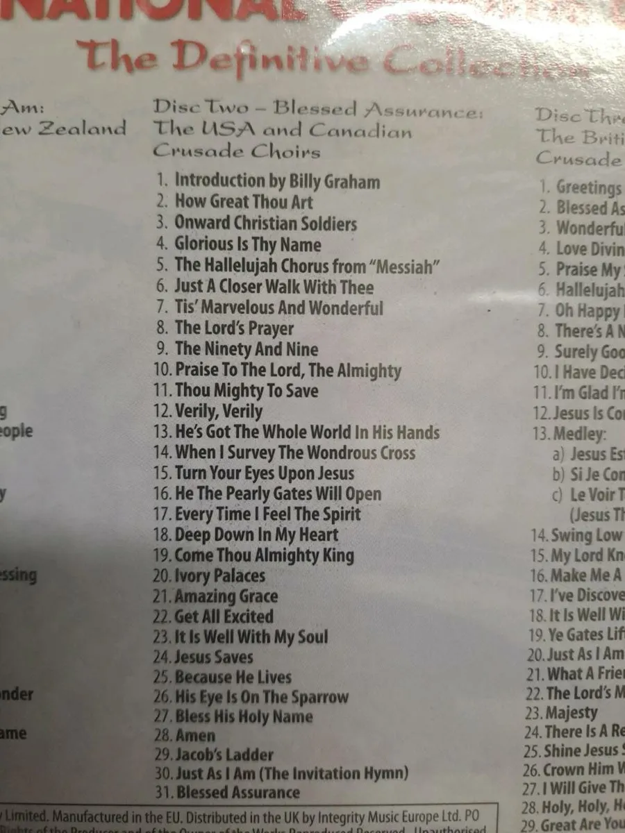 Billy Graham International Crusade Choirs CDs - Image 4