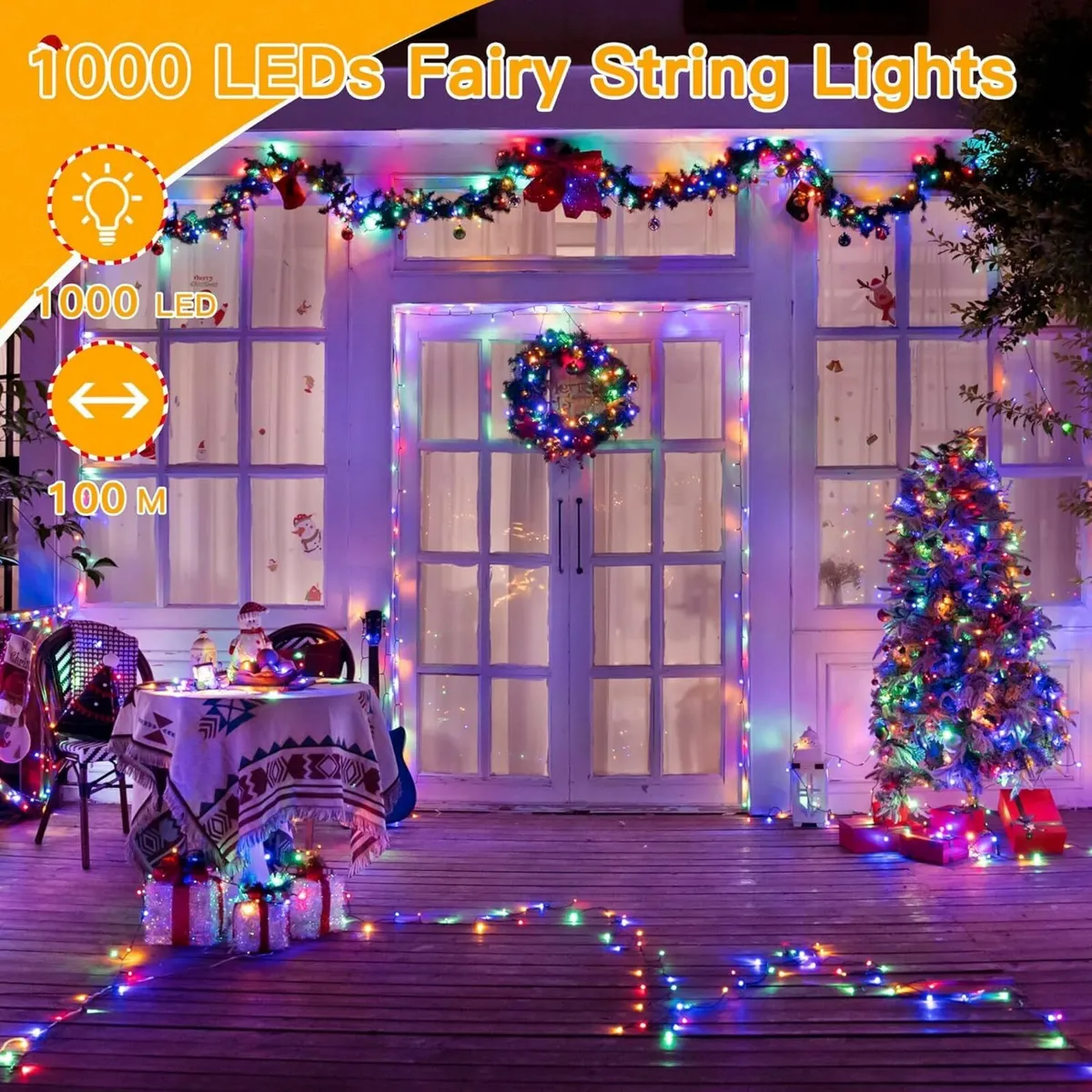 Christmas Tree Lights Outdoor 100m 1000LED - Image 2