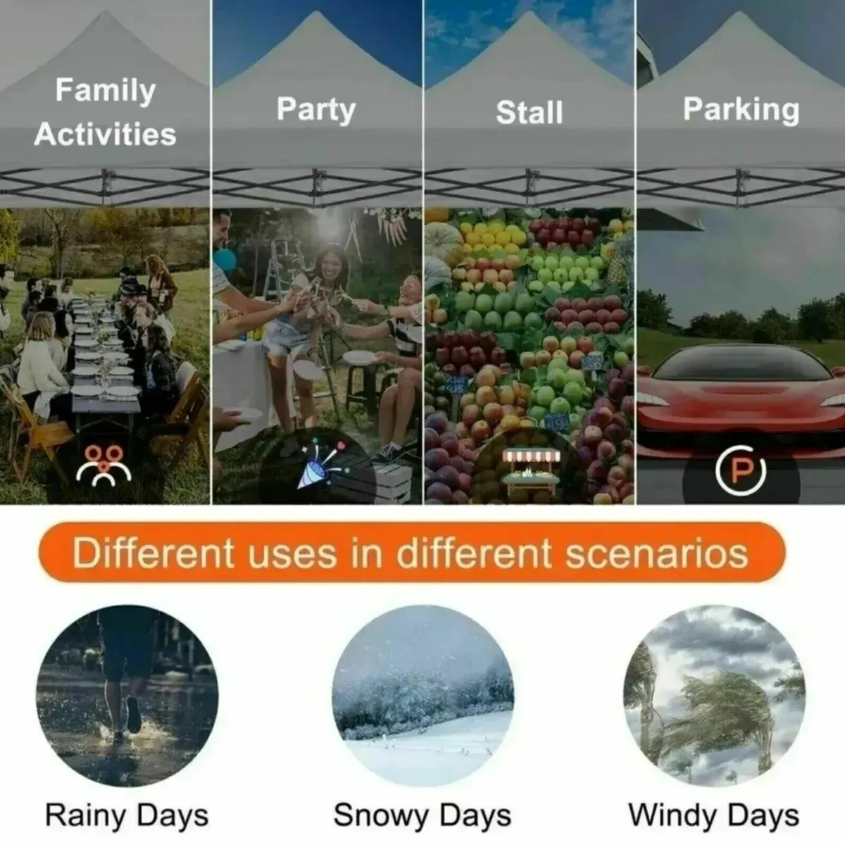 Gazebo 10x10 FT Tent – Pop-Up Outdoor Canopy Shade - Image 3