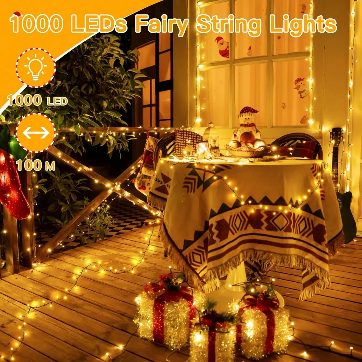 Christmas Tree Lights Outdoor, 100m 1000LED - Image 2