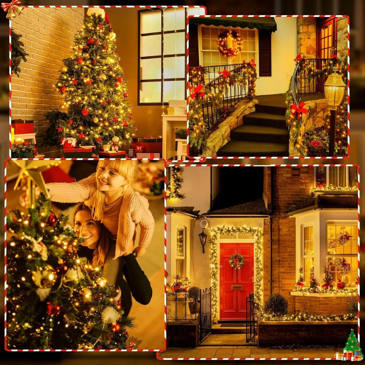 Christmas Tree Lights Outdoor, 50m 500LEDs Remote - Image 4