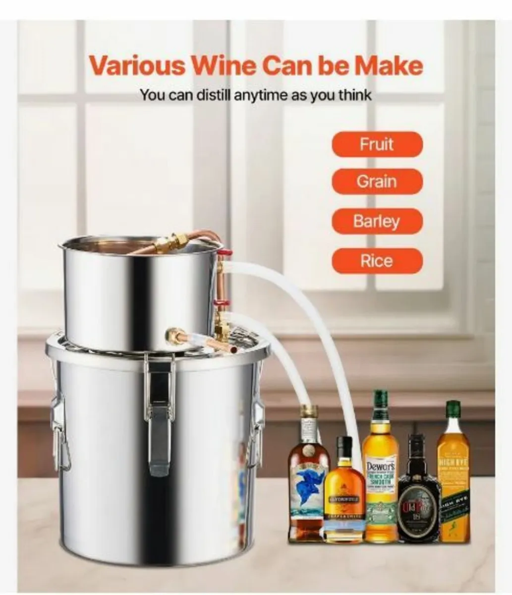Alcohol Still, 3 Gal / 11.4 L Stainless Steel - Image 3