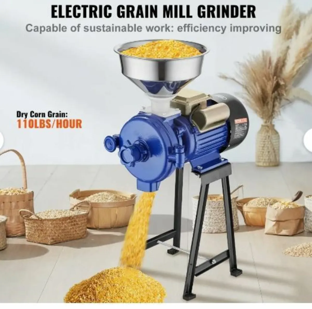 Electric Grain Mill Grinder, 3000W Spice Grinders - Image 2