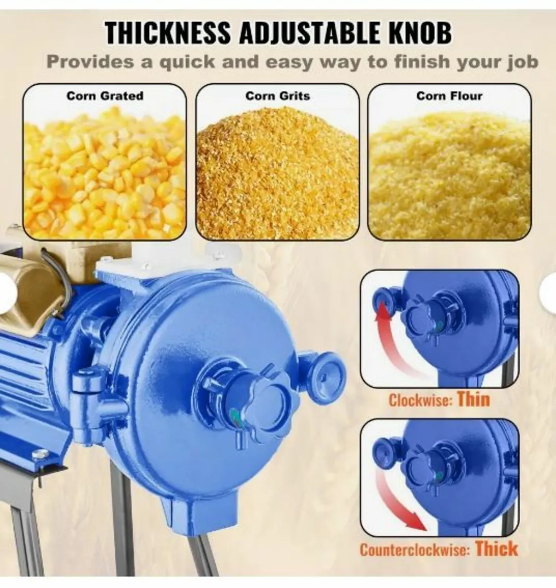 Electric Grain Mill Grinder, 3000W Spice Grinders - Image 4