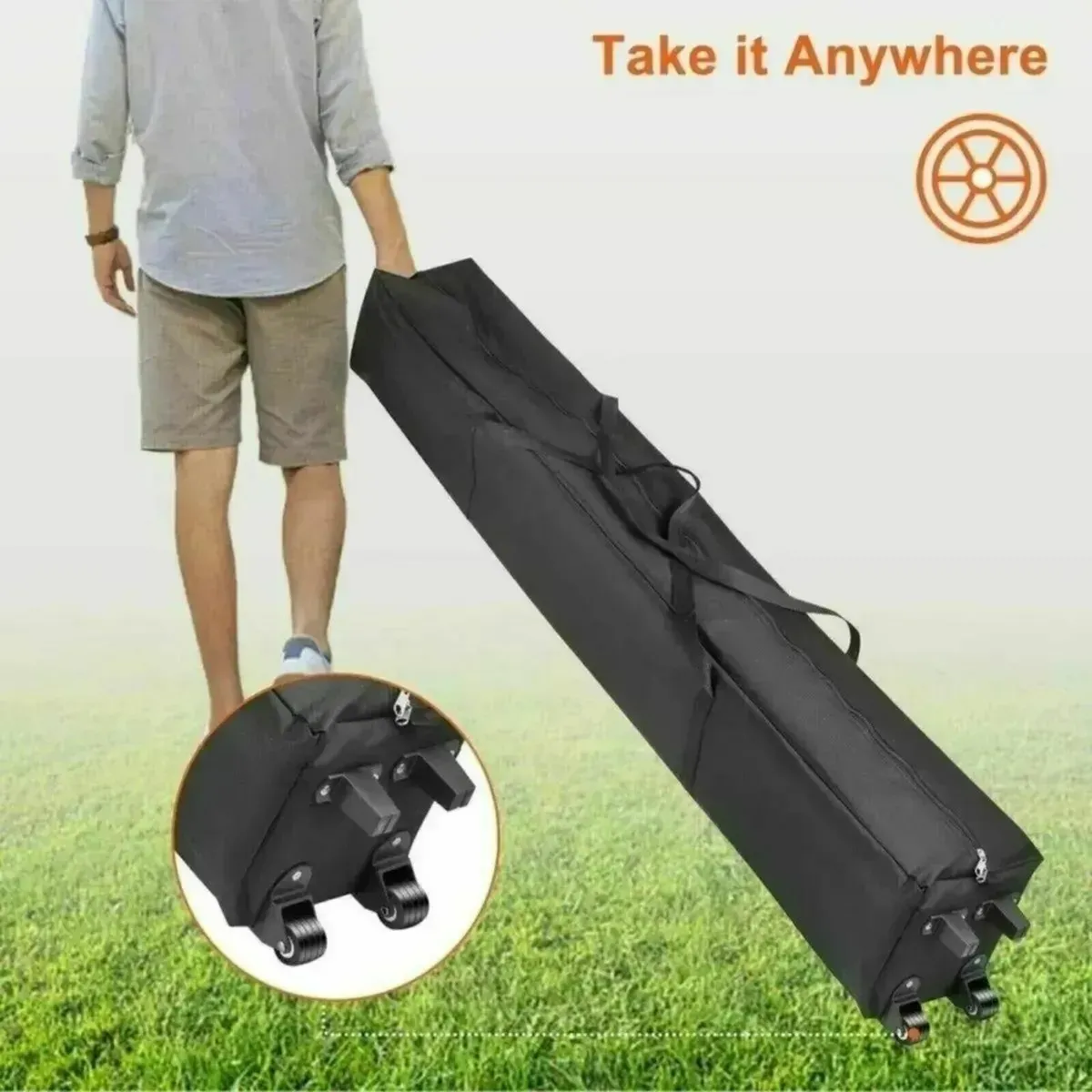 Pop-Up Gazebo Tent – 10x10 FT Blue Outdoor Canopy - Image 2