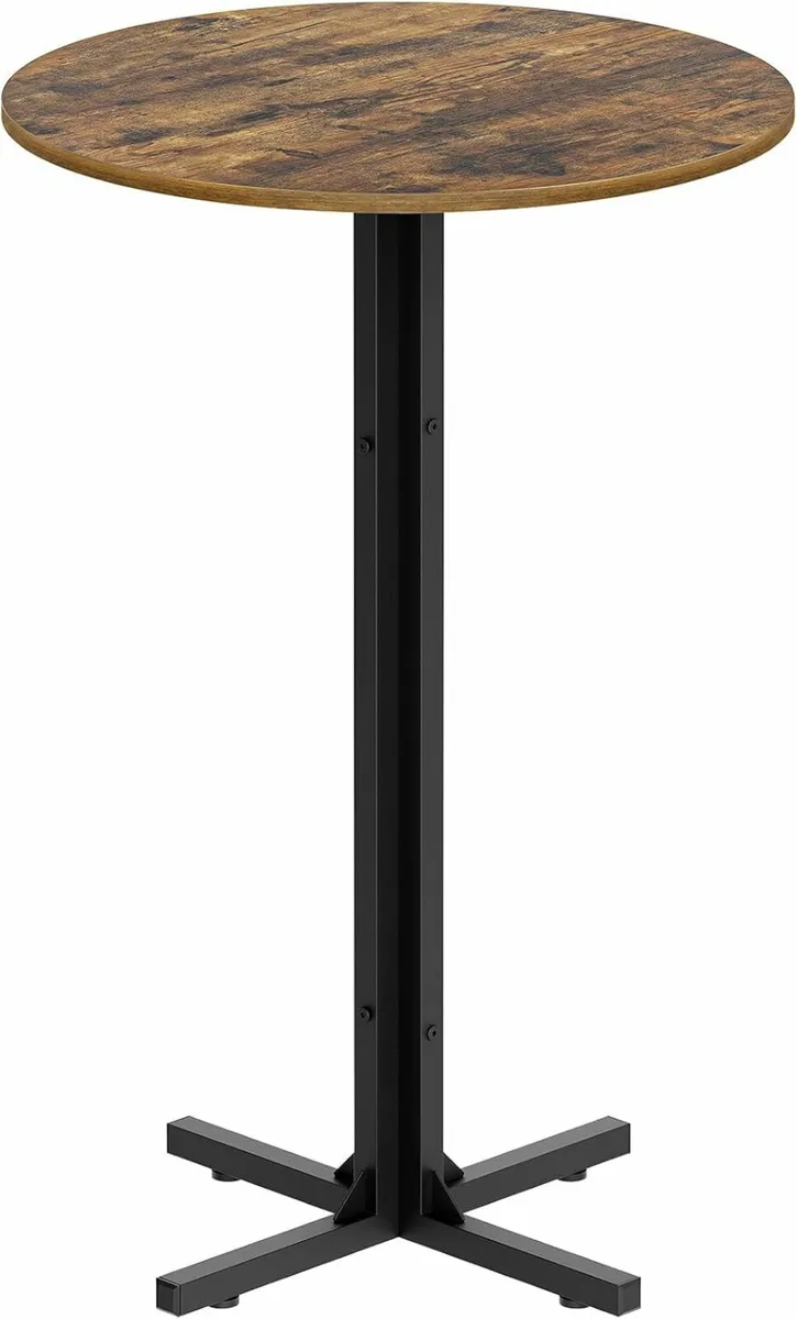 Round Bar Table, Counter Height Pub Table Bistro - Image 2