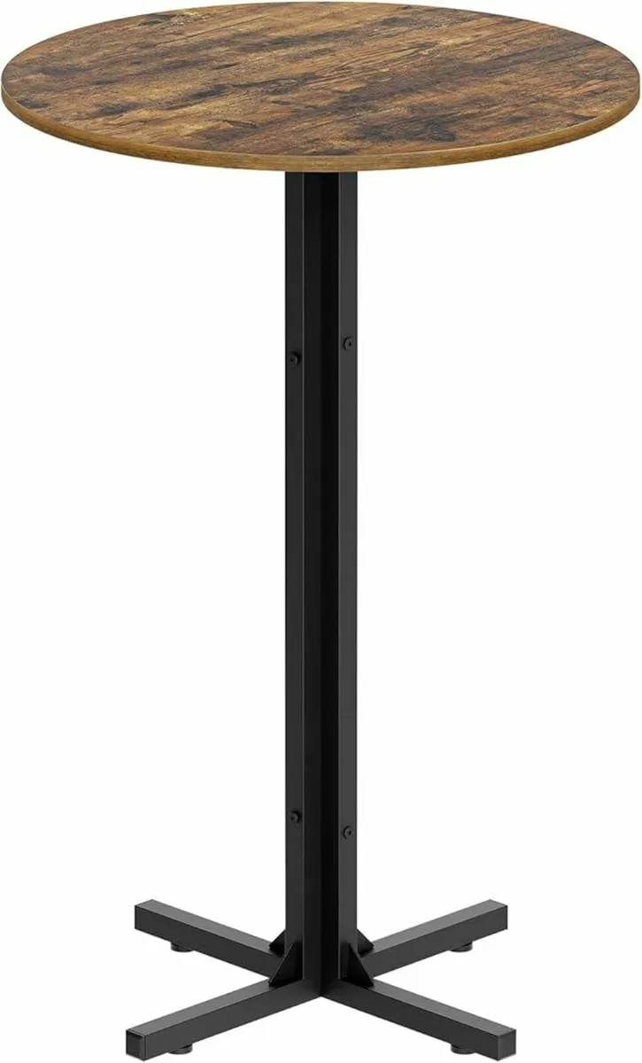 Round Bar Table, Counter Height Pub Table Bistro - Image 3