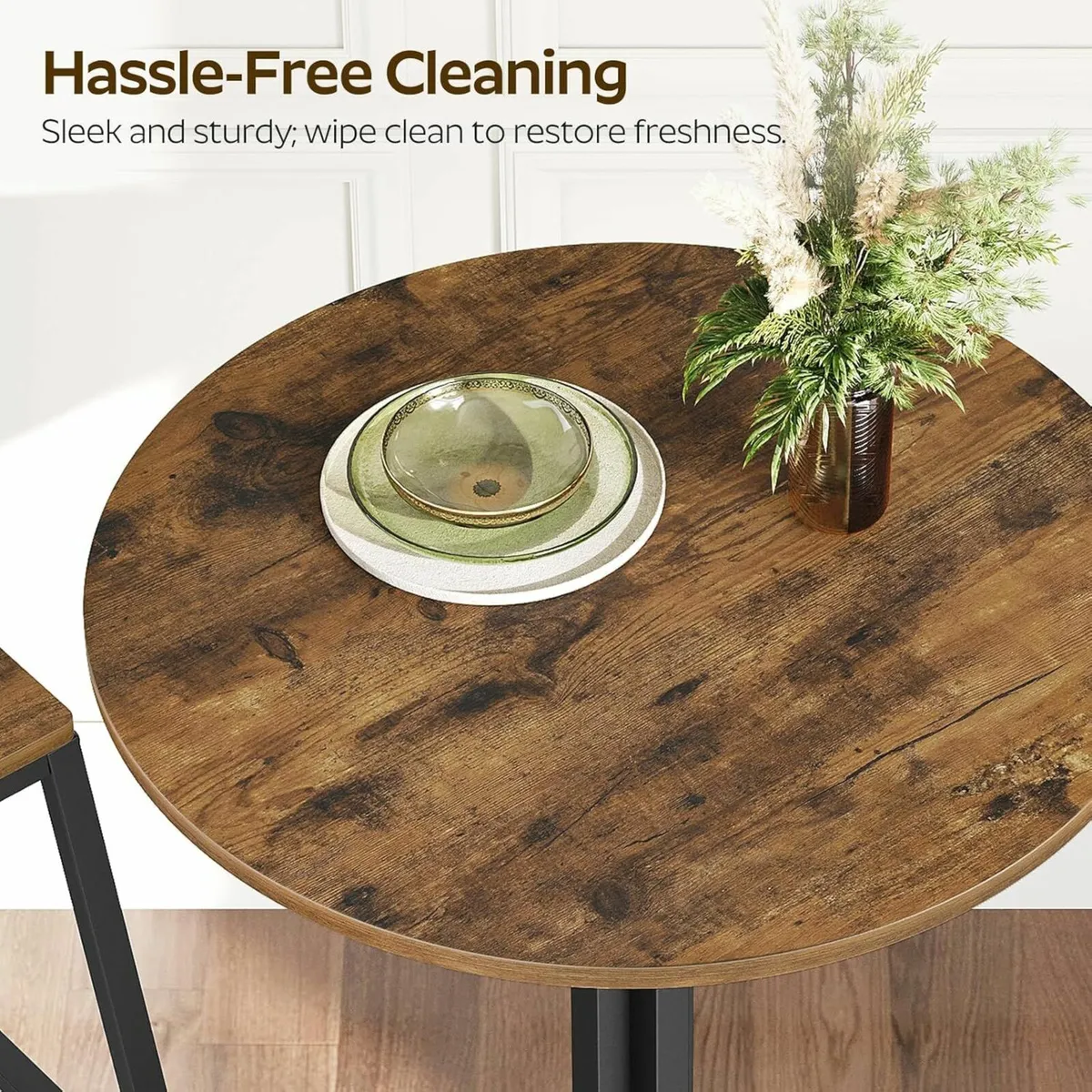 Round Bar Table, Counter Height Pub Table Bistro - Image 4