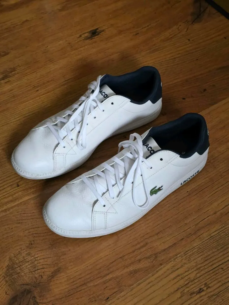 Lacoste White Leather Shoes - Mens - Image 3