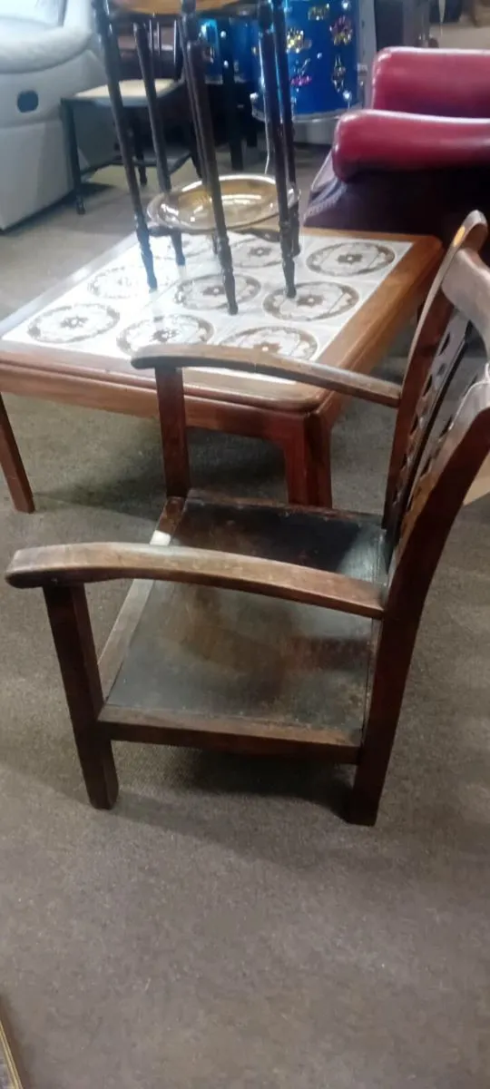 Small Oak Arts And Crafts Fireside Chair - Image 1