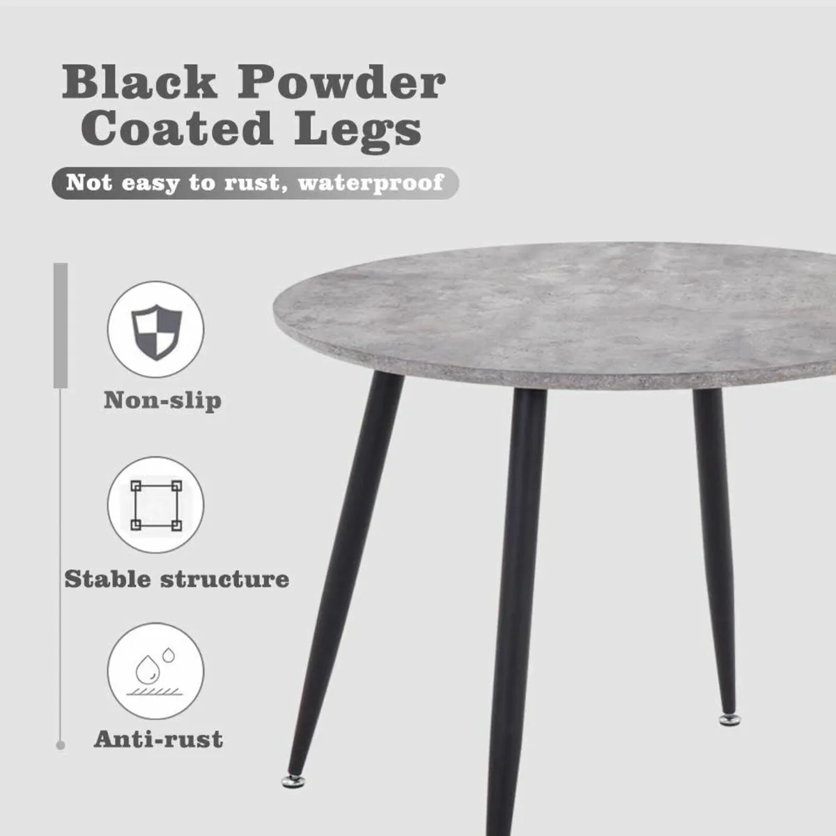 Round Dining Table 80cm Kitchen office(Table only) - Image 4