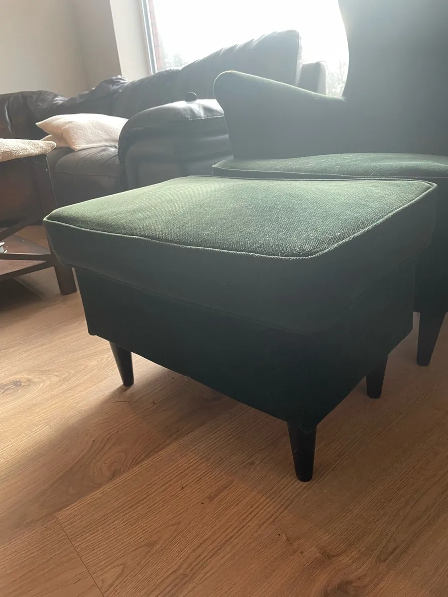 Arm chair & Footstool - Image 2