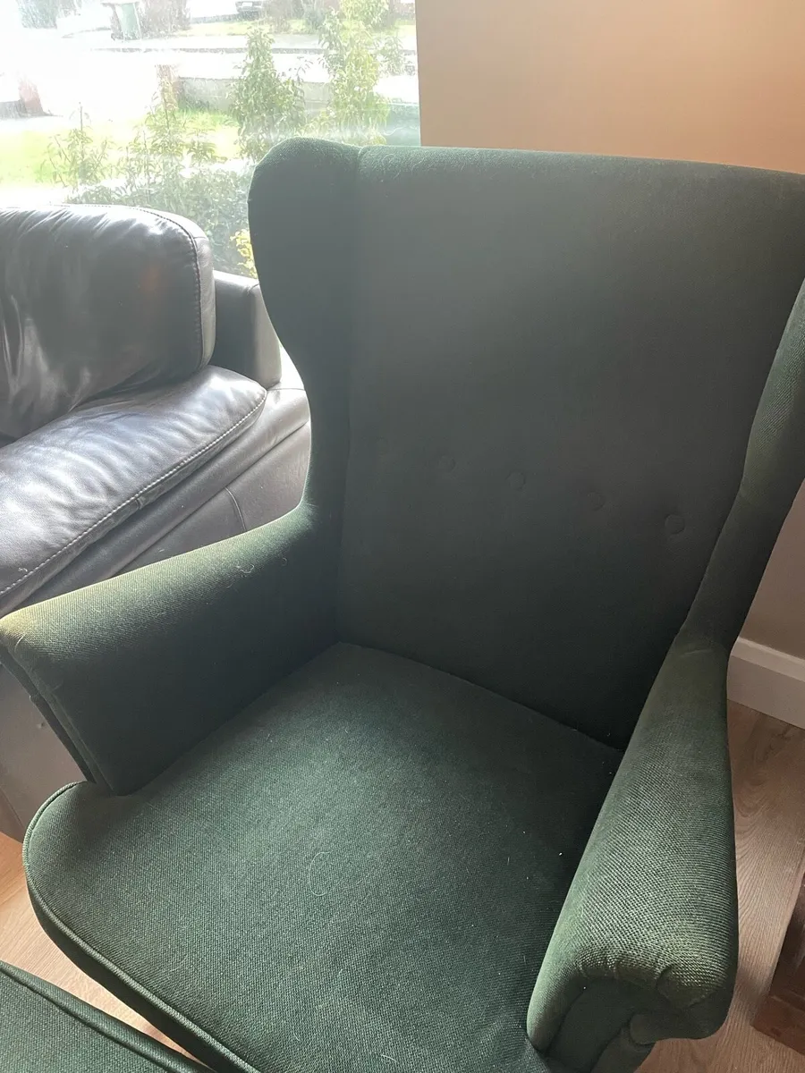 Arm chair & Footstool - Image 3