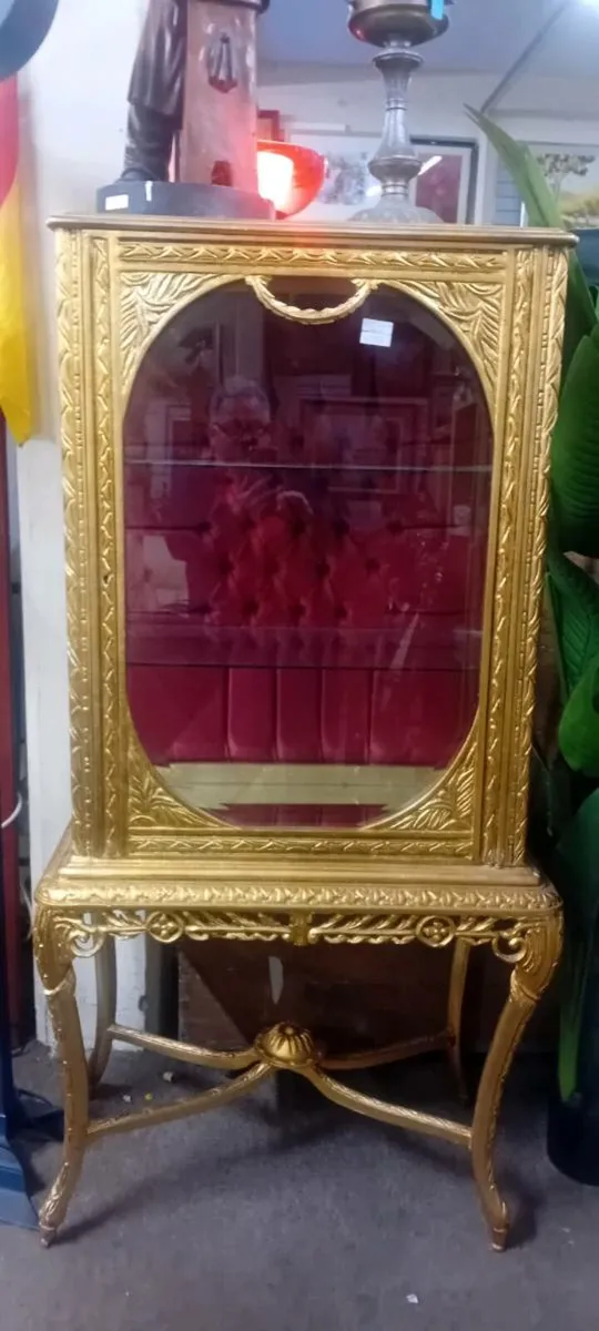 Decorative Baroque Style Glass Display Cabinet