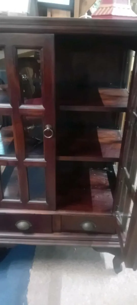 Mahogany Glass Display Cabinet - Image 2