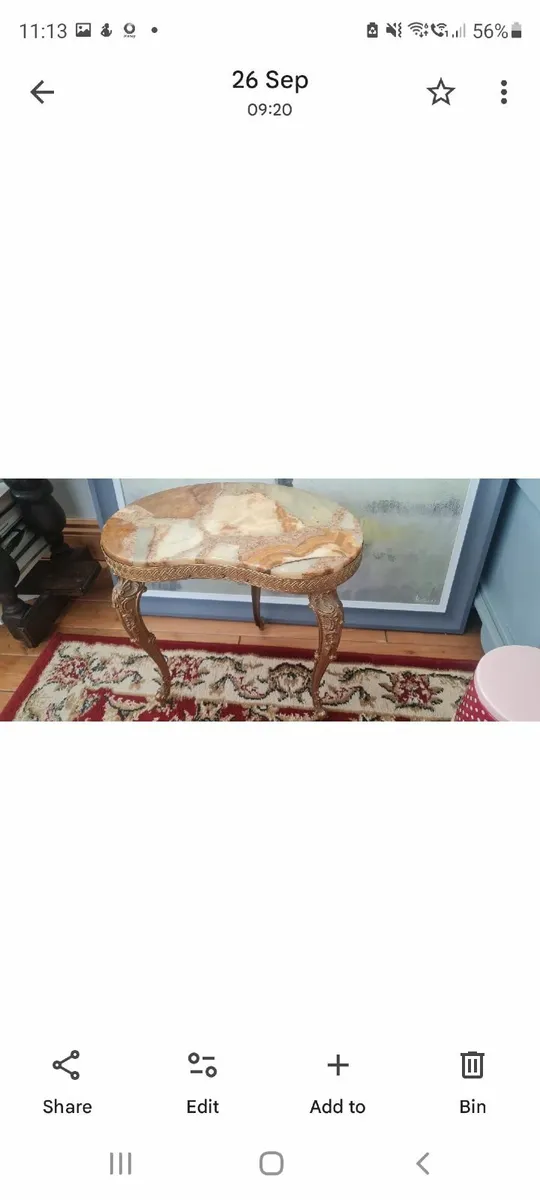 3 nest of marble tables - Image 3