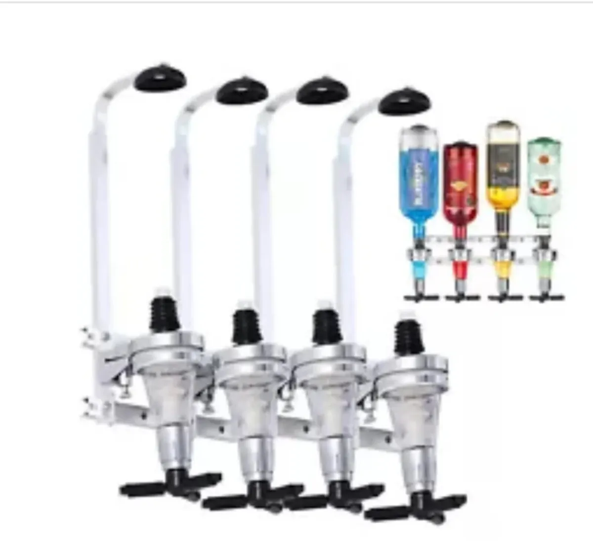 NEW 4 Bottle Wall Mounted Optic Dispenser Home Bar - Image 2