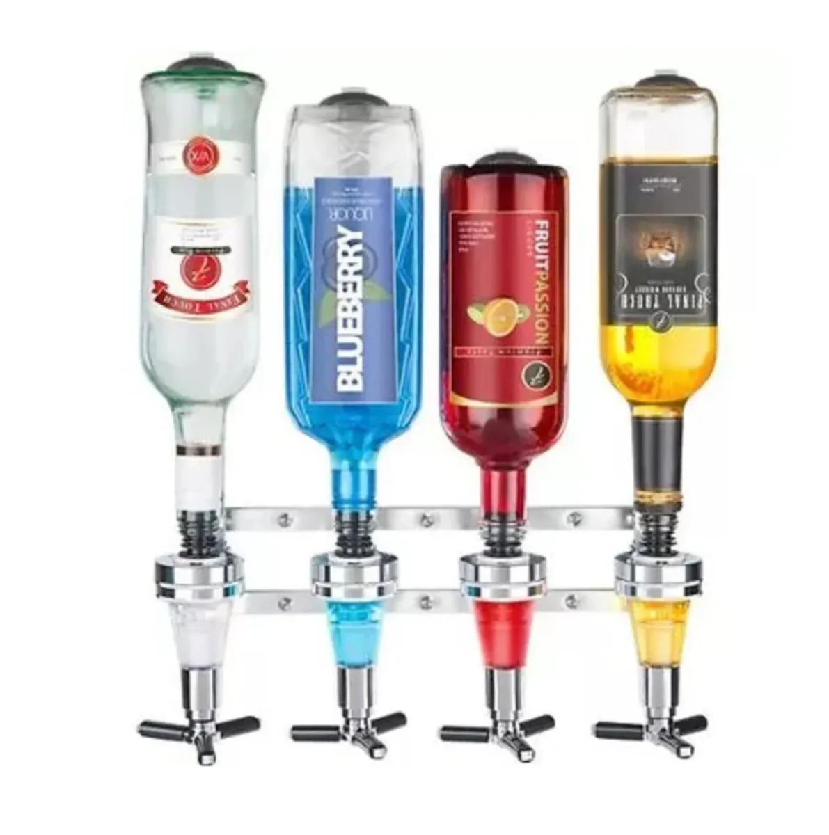 NEW 4 Bottle Wall Mounted Optic Dispenser Home Bar - Image 3