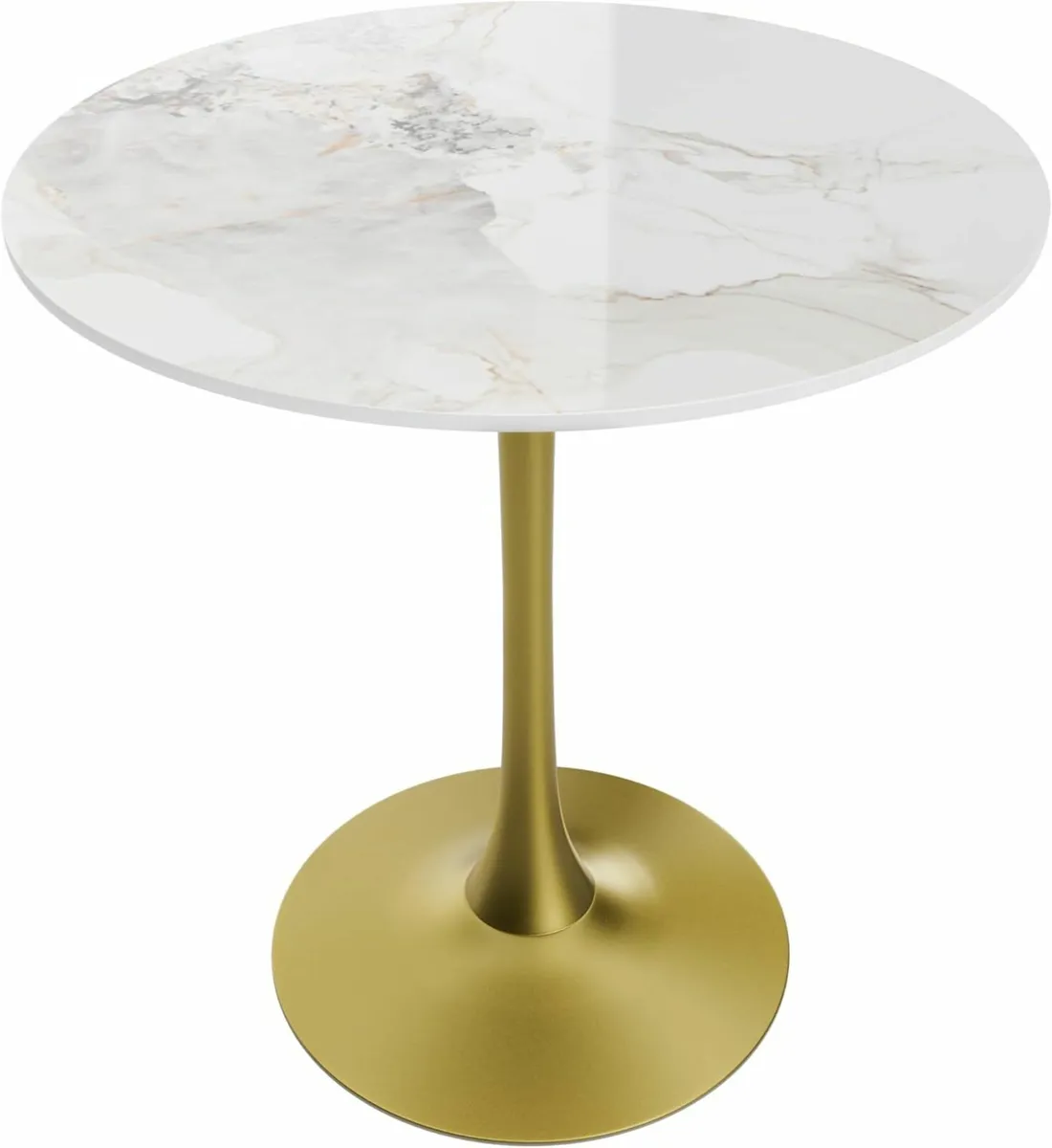Kitchen Dining Table Marble Round 76cm Cold - Image 2