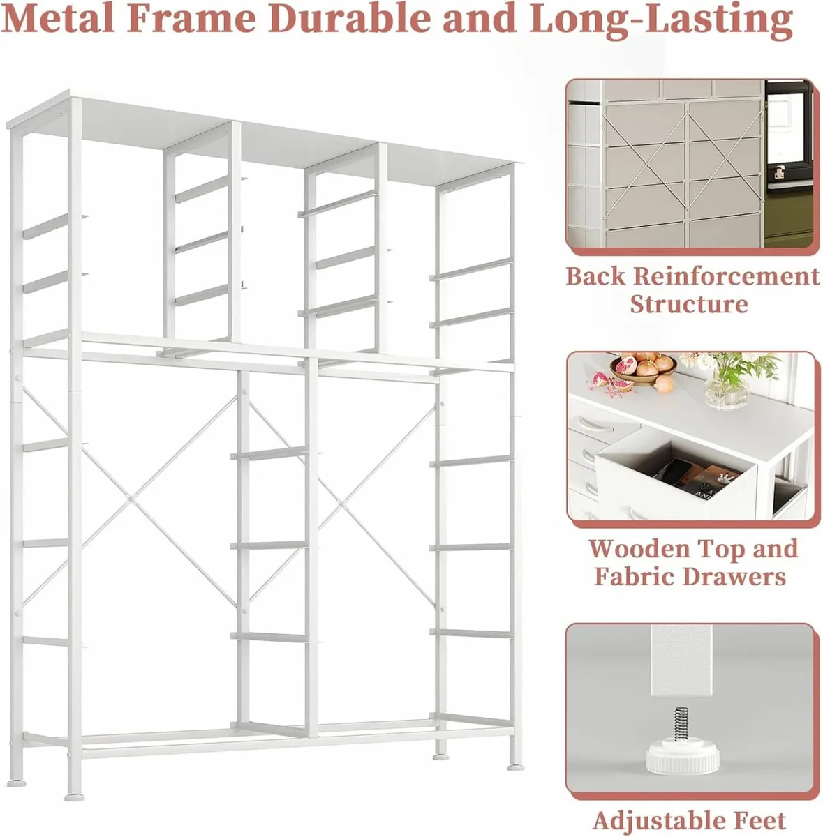 Chest of Drawers18 Drawers Bedroom Storage Cabinet - Image 4