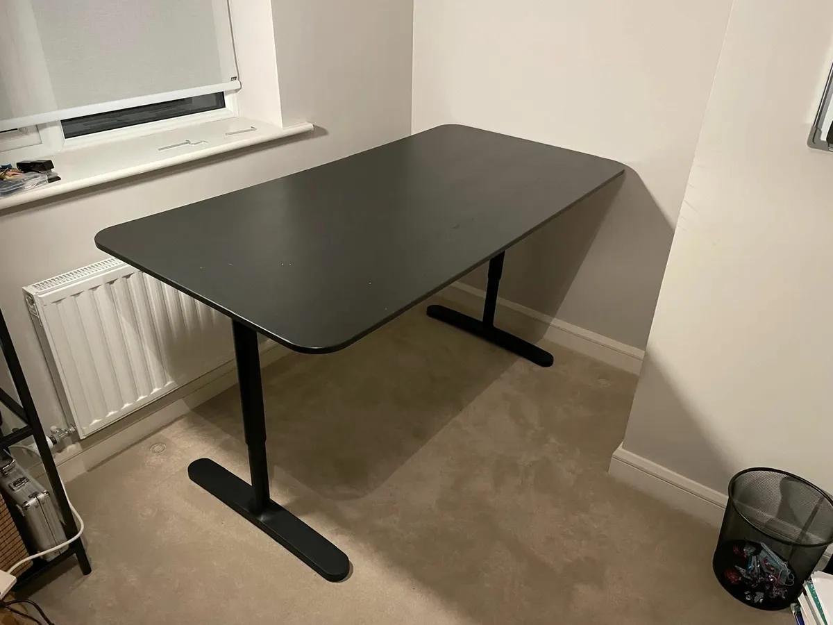 Ikea Black Desk 160x80cm - Image 1