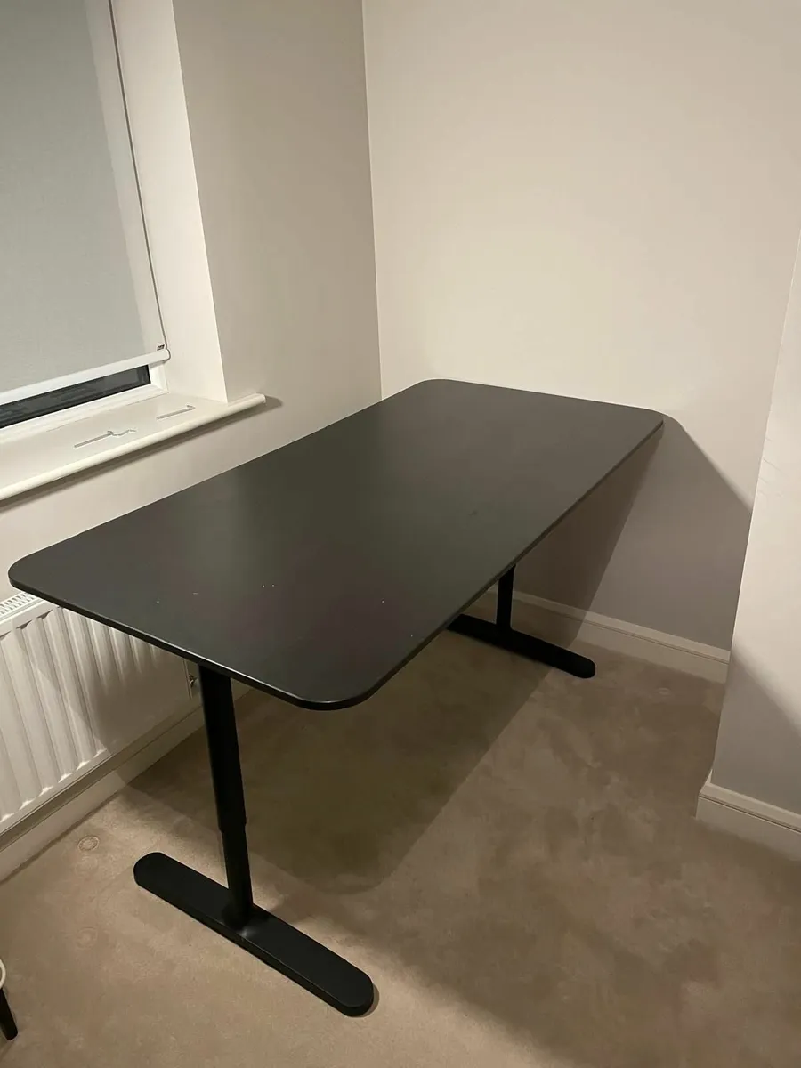 Ikea Black Desk 160x80cm - Image 2