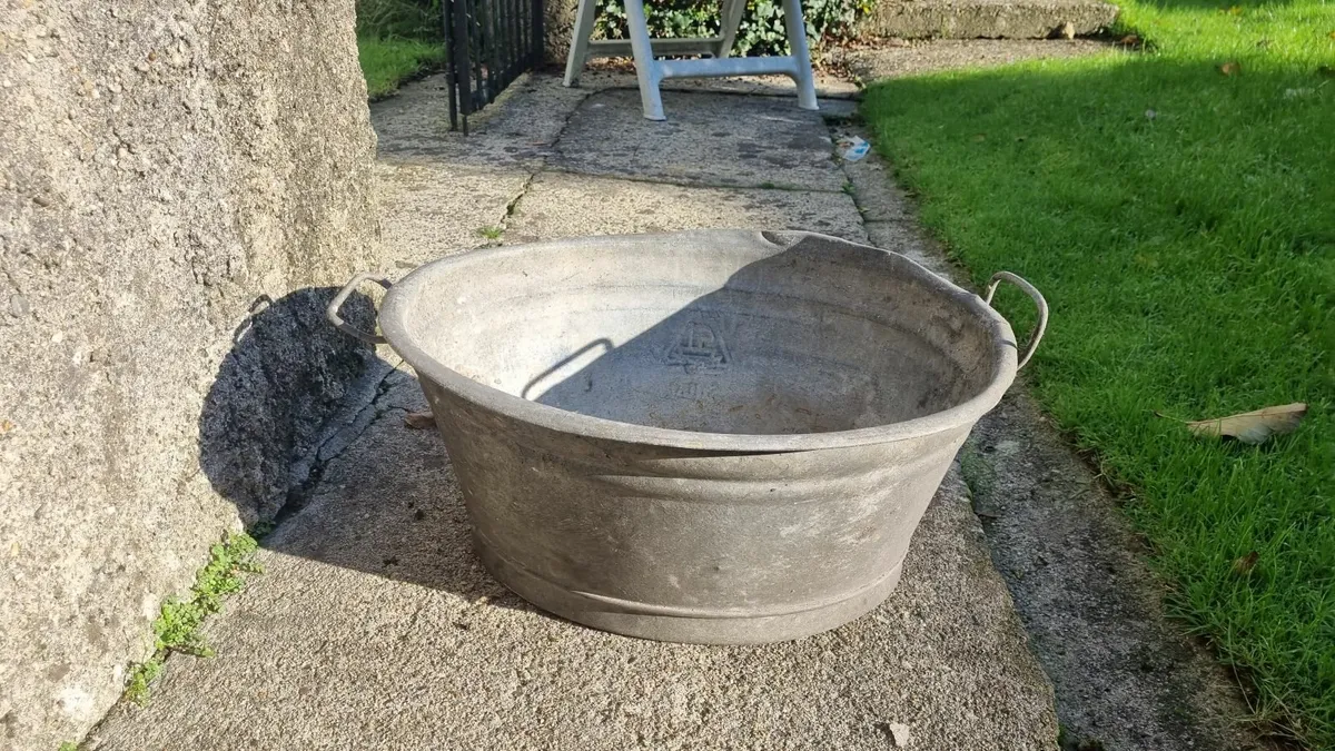 Vintage Zinc Tub - Image 4
