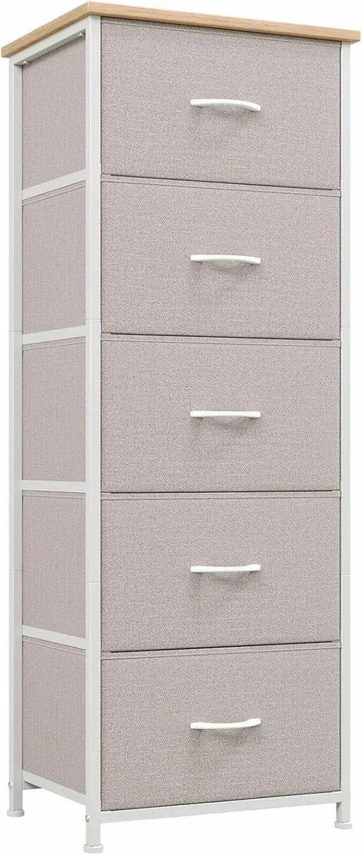 Tall Chest of Drawers Bedroom 5 Drawers, Storage - Image 2