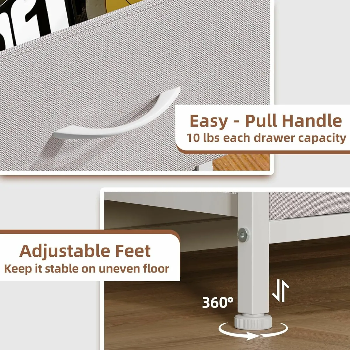 Tall Chest of Drawers Bedroom 5 Drawers, Storage - Image 3