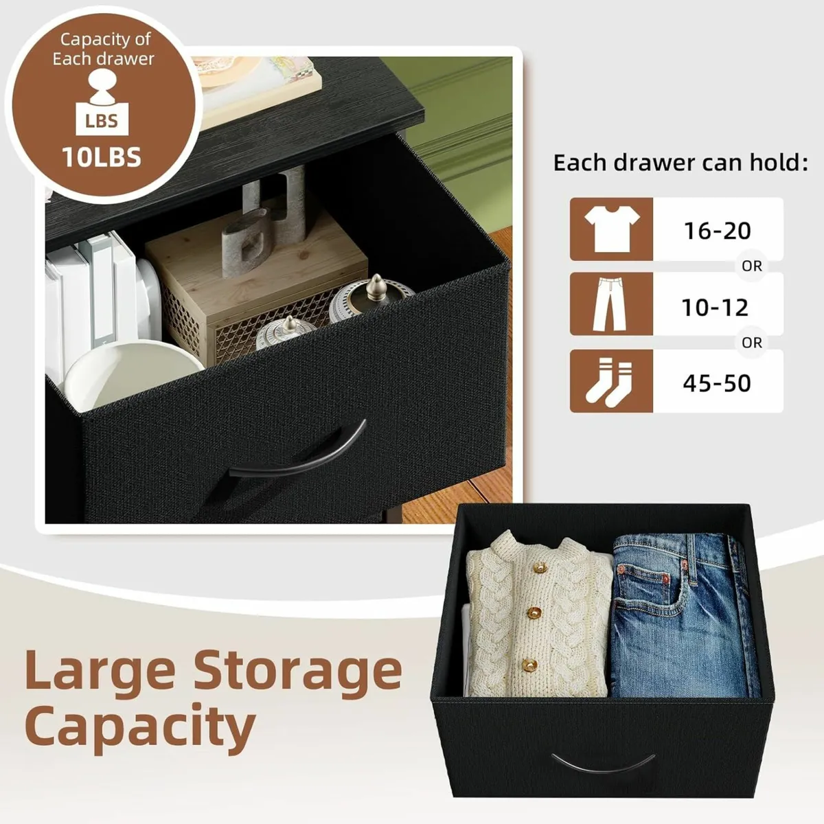 Chest of Drawers for Bedroom 5 Drawers, Storage - Image 4