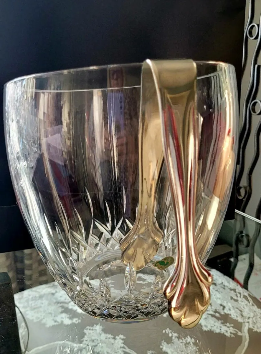 Waterford Crystal Ice Bucket and Tongs - Image 1