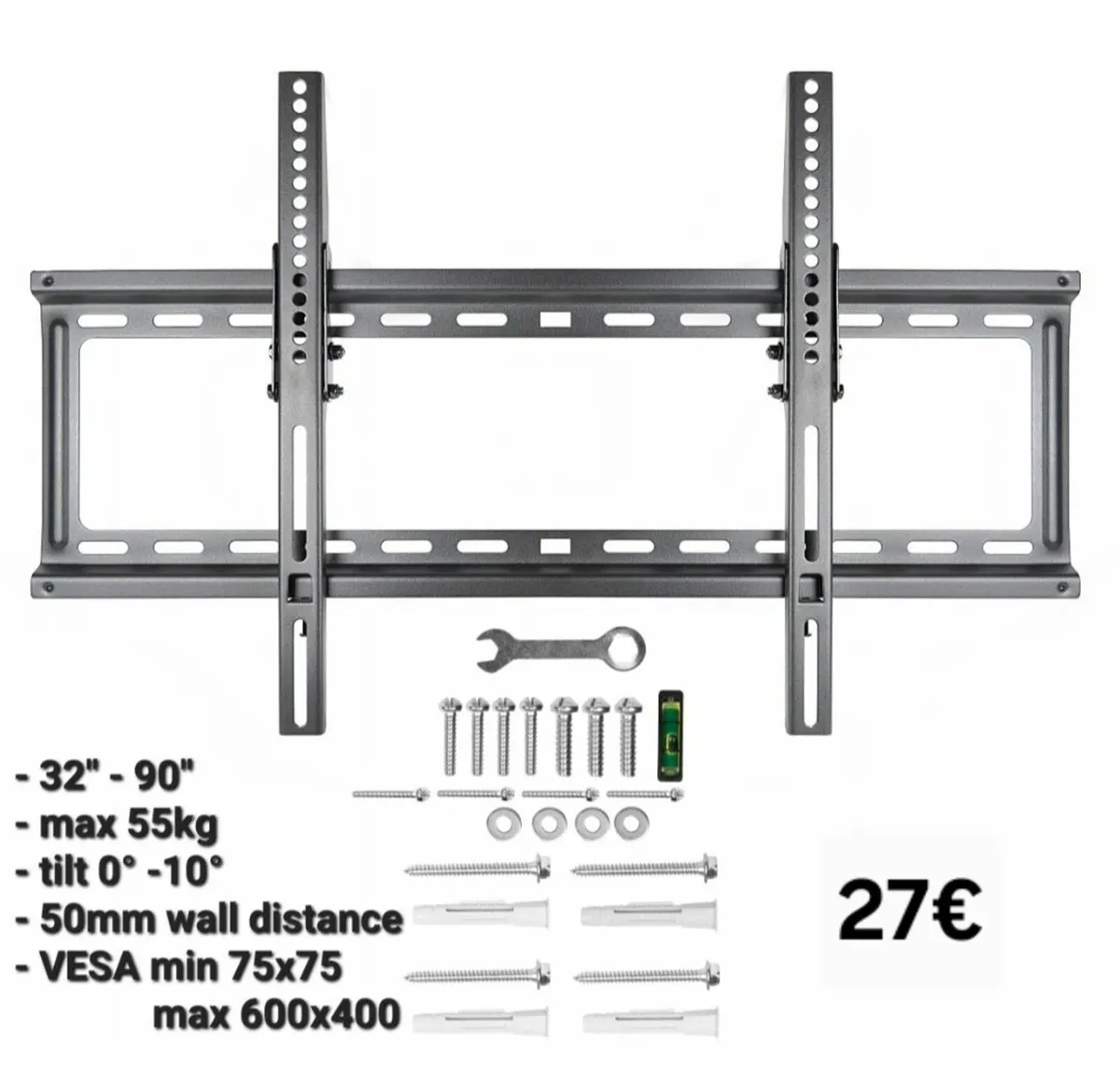TV Wall Mount Bracket Tilt 32" - 90" TV - Image 1